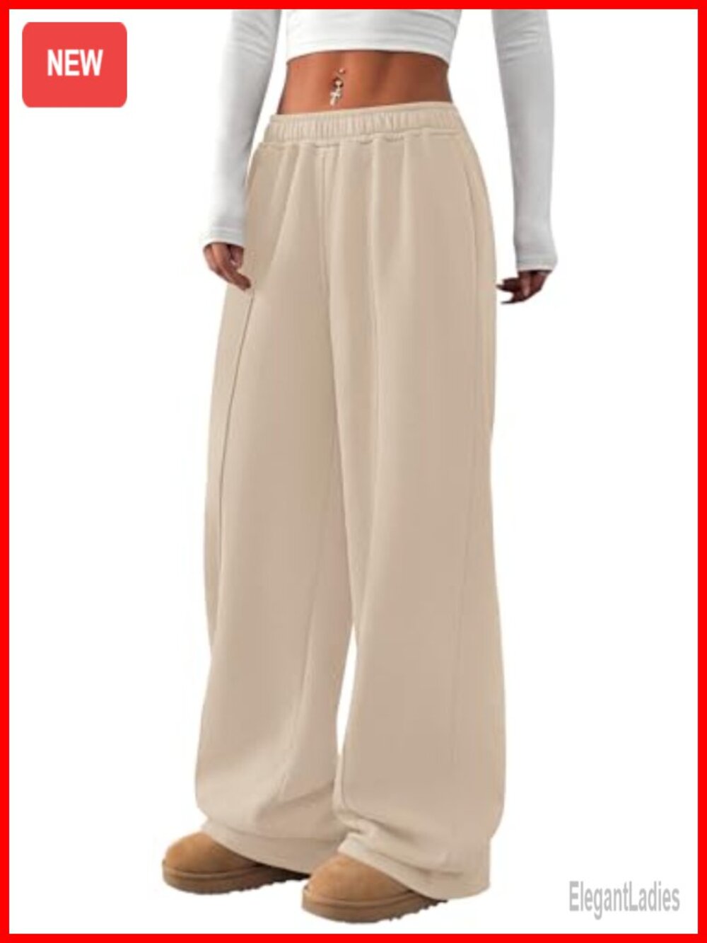 Wide Leg Baggy Sweatpants High Waisted Loose Fit Lounge Pants with Pockets